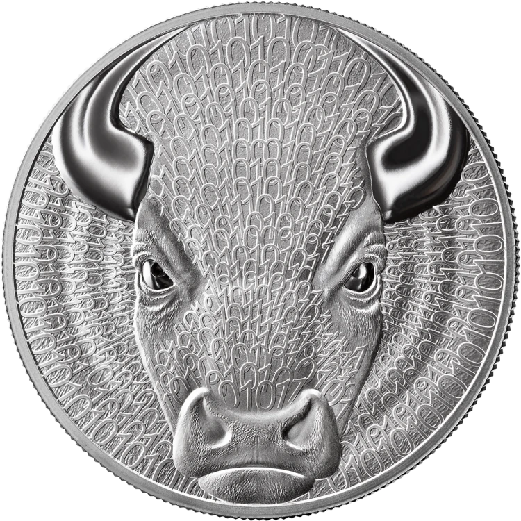 1000 Satoshi, Byk, Seria: Binary World, Srebrna moneta