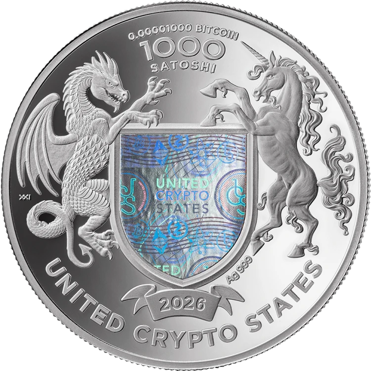 1000 Satoshi, Byk, Seria: Binary World, Srebrna moneta