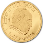 1 uncja, In Memoriam Papież Franciszek, Złota moneta