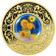 500 franków CFA, Vincent van Gogh, Słoneczniki, Seria: Kwiaty w malarstwie, Srebrna moneta