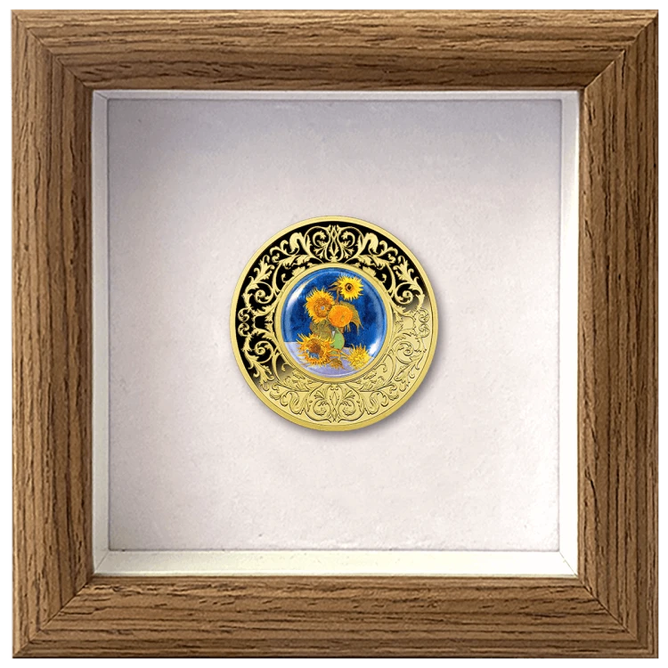 500 franków CFA, Vincent van Gogh, Słoneczniki, Seria: Kwiaty w malarstwie, Srebrna moneta