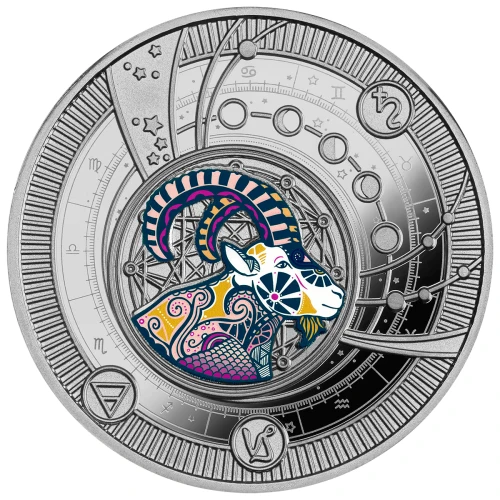 500 franków CFA, Koziorożec, Seria: Znaki Zodiaku, Srebrna moneta