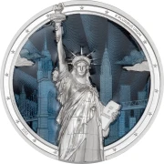 10 $, Statua Wolności, Seria: : Ponadczasowe Ikony, Srebrna moneta