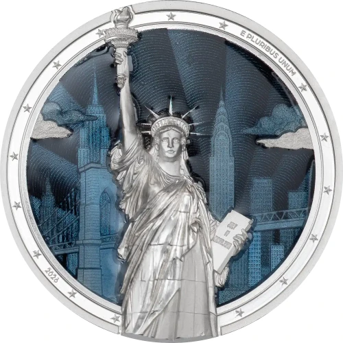 10 $, Statua Wolności, Seria: : Ponadczasowe Ikony, Srebrna moneta