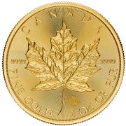 Złota moneta 1 oz Kanadyjski Liść Klonowy 2025 rewers