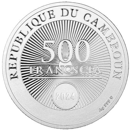 500 franków CFA, Jacek Malczewski, Chrystus w Emaus, Srebrna moneta