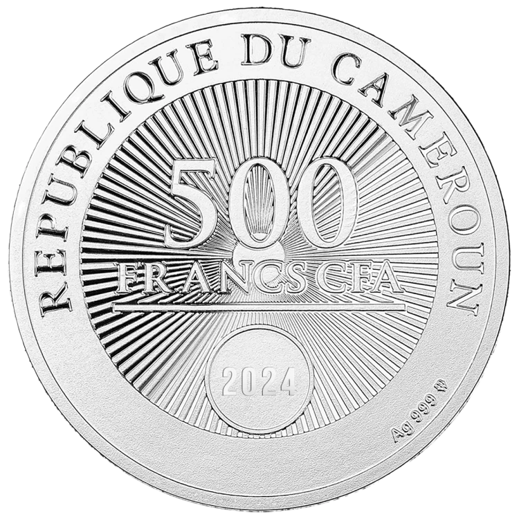 500 franków CFA, Jacek Malczewski, Chrystus w Emaus, Srebrna moneta