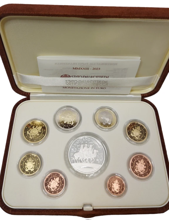 Watykan zestaw 9 monet EURO PROOF 2023