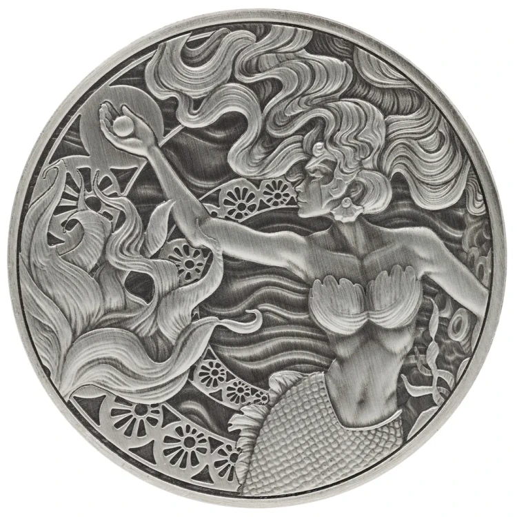 1 uncja, Mermaid & Pearl, Srebrna moneta