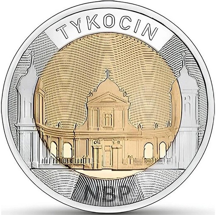 Moneta obiegowa 5 zł Odkryj Polskę - Tykocin rewers