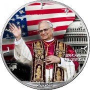 1$, Ojciec Święty Papież Leon XIV, Srebrna moneta uszlachetniona