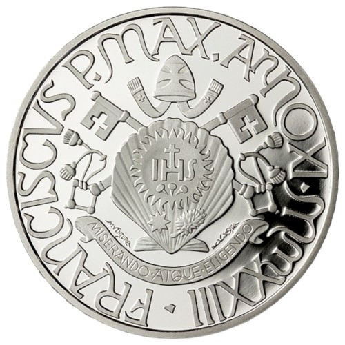 Srebrna moneta 10€ Św. Jakub Większy Seria: Dwunastu Apostołów
