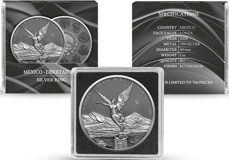 1 uncja, Silver Ring Mexico Libertad 2024, Srebrna moneta