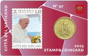 Watykan, 0,5 € coin card znaczek 3,10 € nr 47, 2023