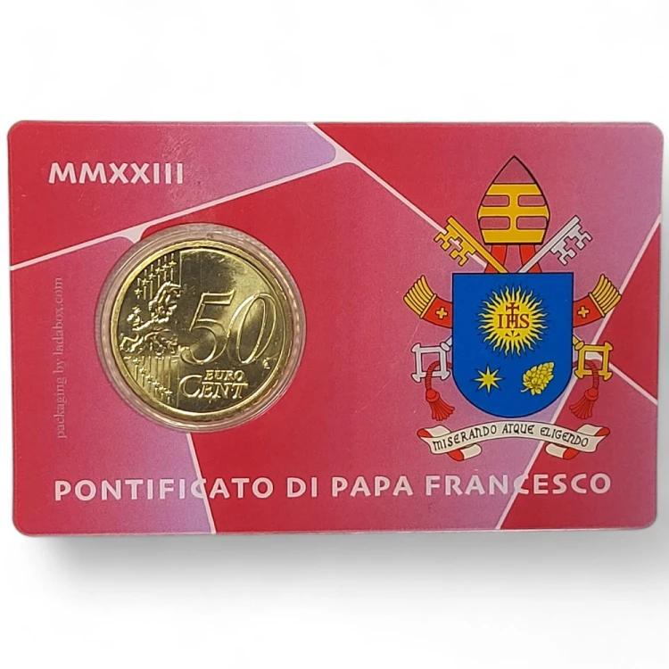 Watykan, 0,5 € coin card znaczek 3,10 € nr 47, 2023