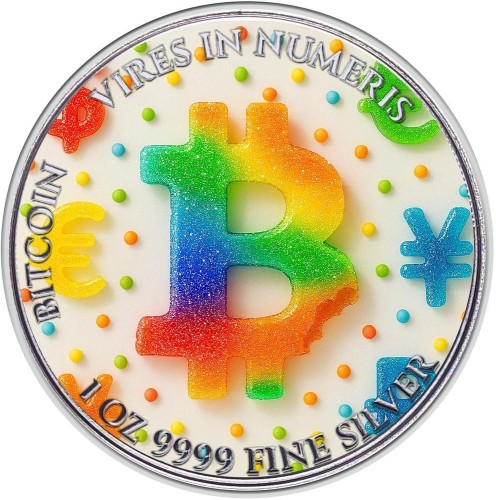 2 $ Bitcoin, B-jelly , Srebrna moneta