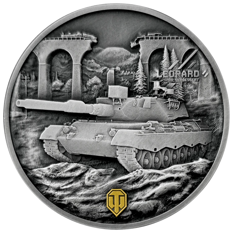 2 $, Leopard 120 Verbessert, Seria: World of Tanks, Srebrna moneta