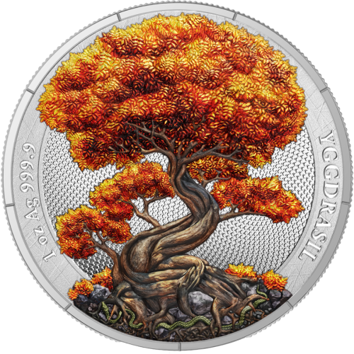 1 uncja, Yggdrasil – JESIEŃ, Seria: Mitologiczny las, Srebrna moneta