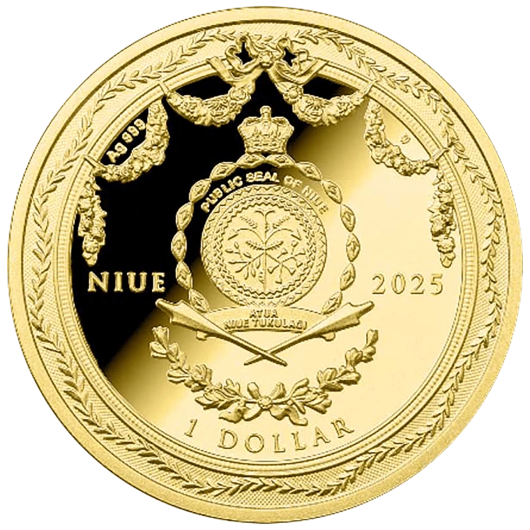 1 $, Złoty zegar stołowy, Srebrna moneta