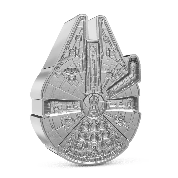 Srebrna moneta 5$ Millnnium Falcon rant