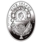 Srebrna moneta Jajo z dwunastoma monogramami, Seria: Jaja Faberge awers