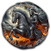 5$, Blady Koń, Seria: Czterech Jeźdźców Apokalipsy, Maple Leaf, Srebrna moneta