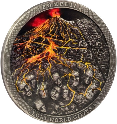 Srebrna moneta 5$ Pompeje
