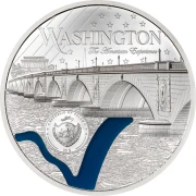 20$, Tiffany Art Metropolis – Washington, Srebrna moneta ,awers