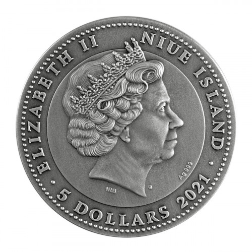Srebrna moneta 5$ Skarbek - Duch Kopalni awers