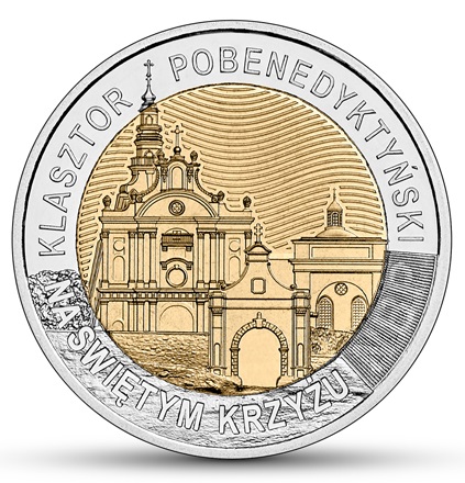 Moneta okolicznościowa Odkryj Polskę – Klasztor pobenedyktyński na Świętym Krzyżu rewers