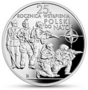 Moneta kolekcjonerska 10 zł 25. rocznica wstąpienia Polski do NATO