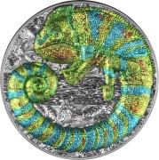 Srebrna moneta 5$ Kameleon rewers
