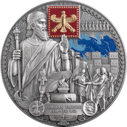 2000 franków CFA, Imperium Perskie, Seria: Dziedzictwo największych imperiów, Srebrna moneta