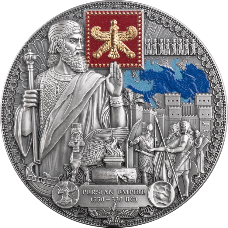 2000 franków CFA, Imperium Perskie, Seria: Dziedzictwo największych imperiów, Srebrna moneta
