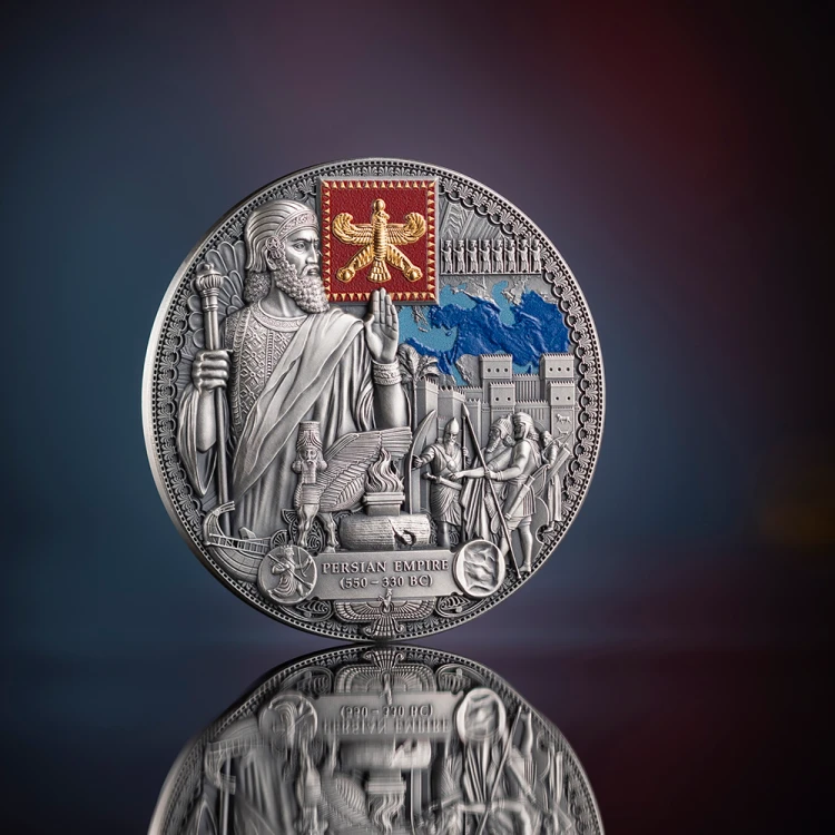 2000 franków CFA, Imperium Perskie, Seria: Dziedzictwo największych imperiów, Srebrna moneta