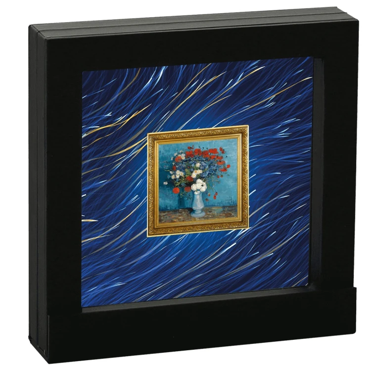 Srebrna moneta 1$ Vincent van Gogh Wazon z chabrami