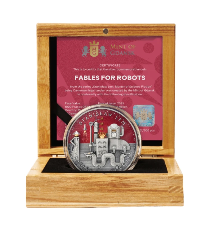 1000 franków CFA, Bajki Robotów , Stanisław Lem, Mistrz Fantastyki, Srebrna moneta