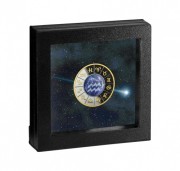 Srebrna moneta 500 CFA Znaki Zodiaku Wodnik ramka