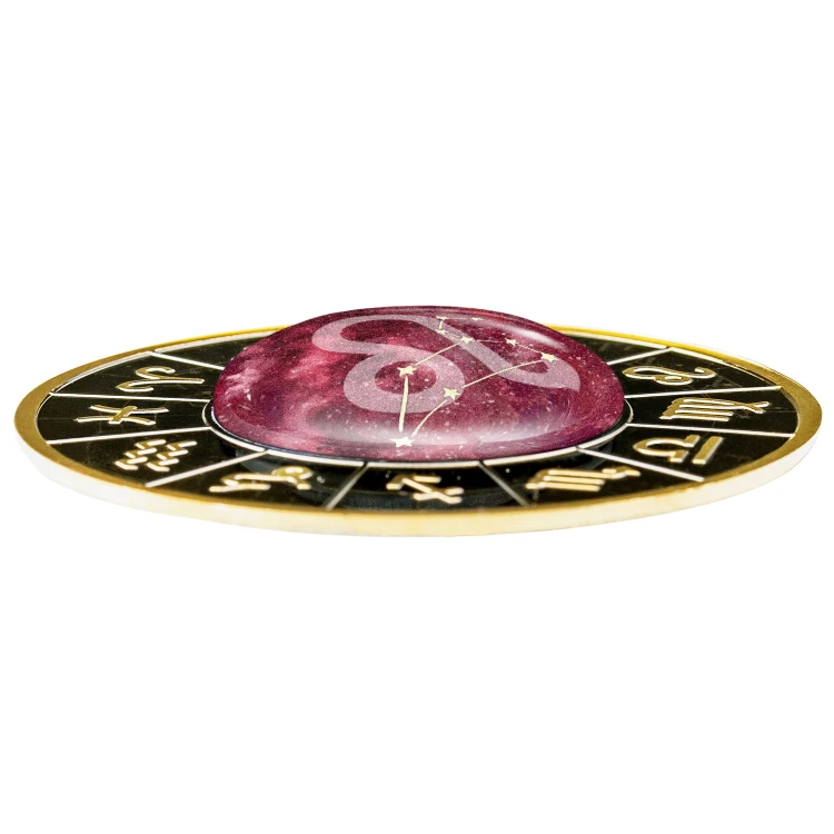 Srebrna moneta 500 CFA Znaki zodiaku Lew bok
