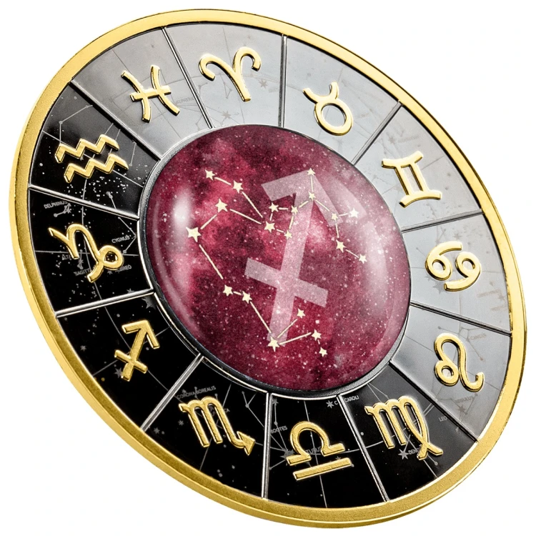 Srebrna moneta 500 CFA Strzelec, Seria: Znaki zodiaku 2023