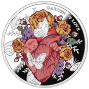 Srebrna moneta 500 CFA Ogród miłości rewers