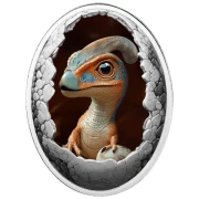 500 franków CFA, Parazaurolof, Seria: Dinozaury, Srebrna moneta