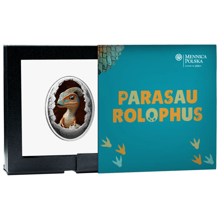 500 franków CFA, Parazaurolof, Seria: Dinozaury, Srebrna moneta