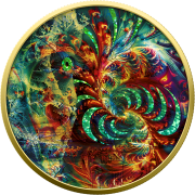 1 uncja, The Fractal Destiny Mexico Libertad, Srebrna moneta uszlachetniona