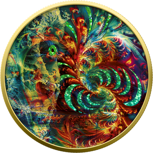 1 uncja, The Fractal Destiny Mexico Libertad, Srebrna moneta uszlachetniona