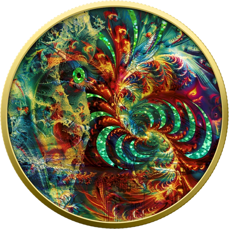 1 uncja, The Fractal Destiny Mexico Libertad, Srebrna moneta uszlachetniona