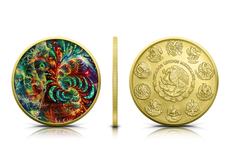 1 uncja, The Fractal Destiny Mexico Libertad, Srebrna moneta uszlachetniona