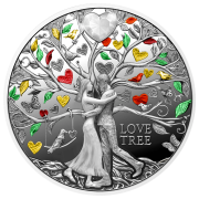 1$, Drzewo miłości – Love tree, Srebrna , rewersmoneta