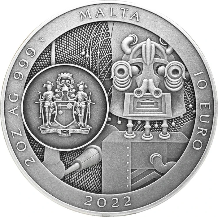 Srebrna moneta 10 € Stanisław Lem Mistrz Fantastyki
