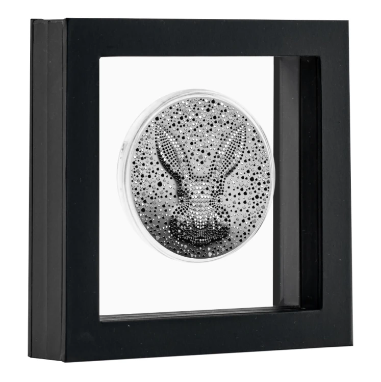 Srebrna moneta 1$ The Black Water Rabbit ramka